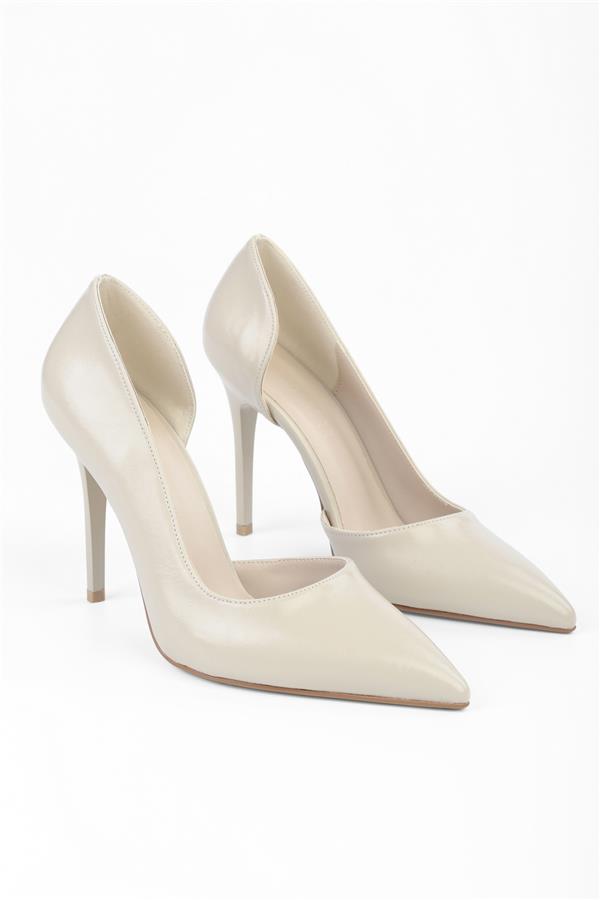 Kadın Massy Bej Parlak Stiletto