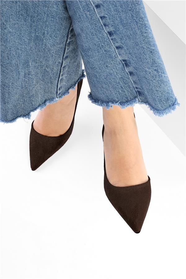 Kadın Massy Kahve Süet Stiletto