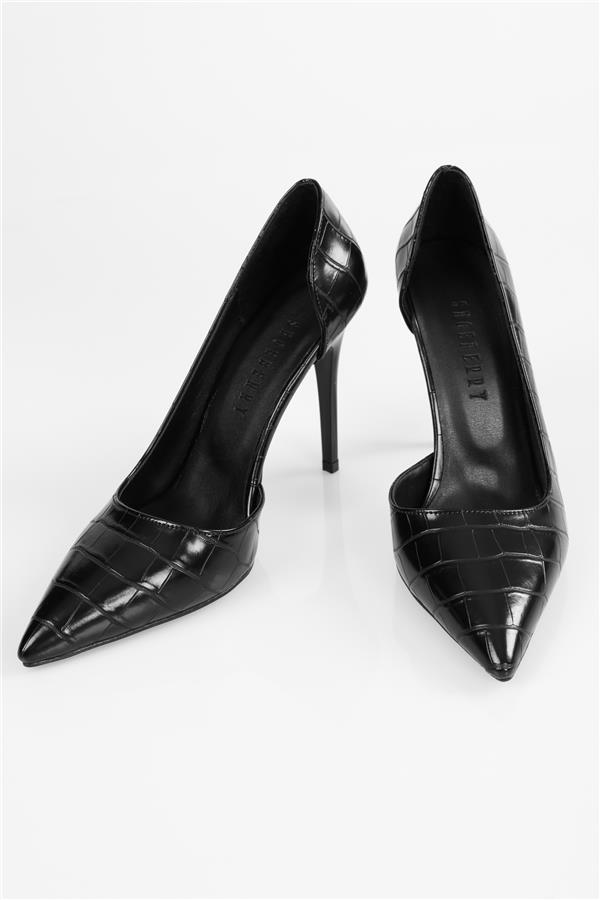 Kadın Massy Siyah Kroko Stiletto