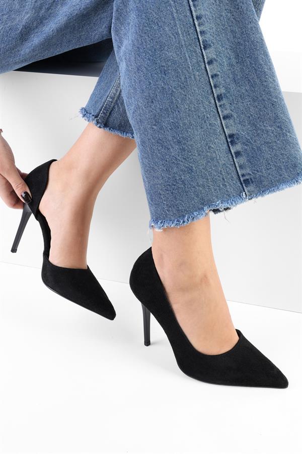 Kadın Massy Siyah Süet Stiletto
