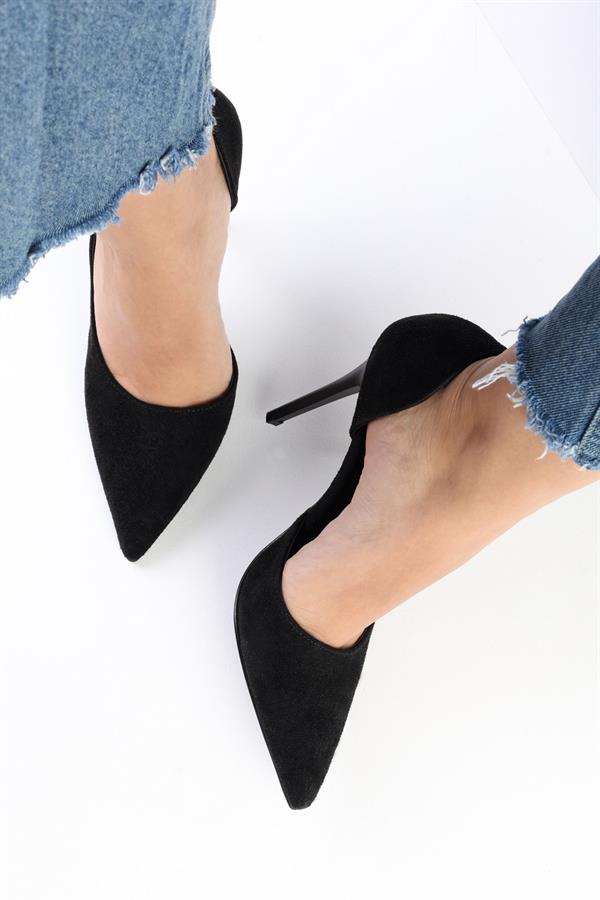Kadın Massy Siyah Süet Stiletto