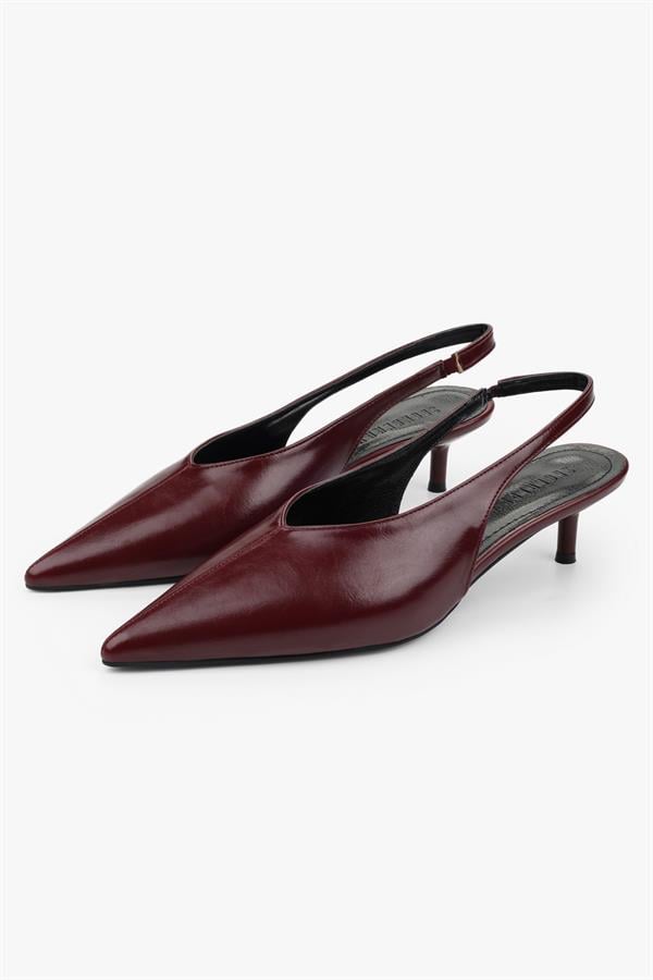 Kadın Mia Bordo Parlak Stiletto
