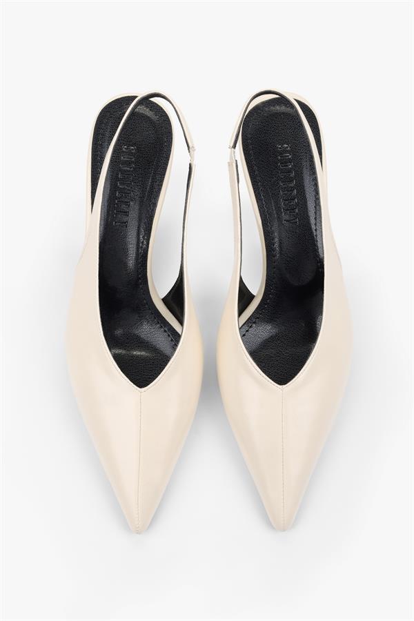 Kadın Mia Ekru Cilt Stiletto