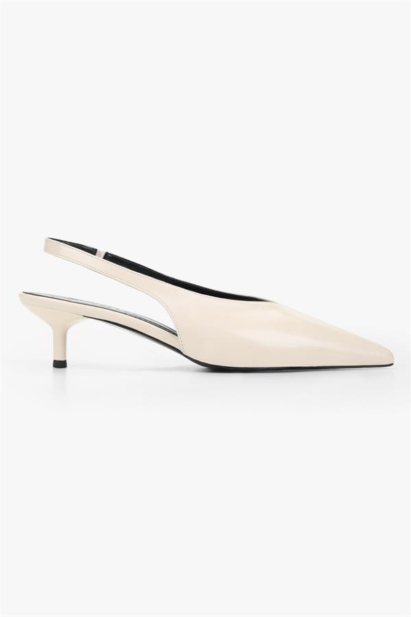 Kadın Mia Ekru Cilt Stiletto