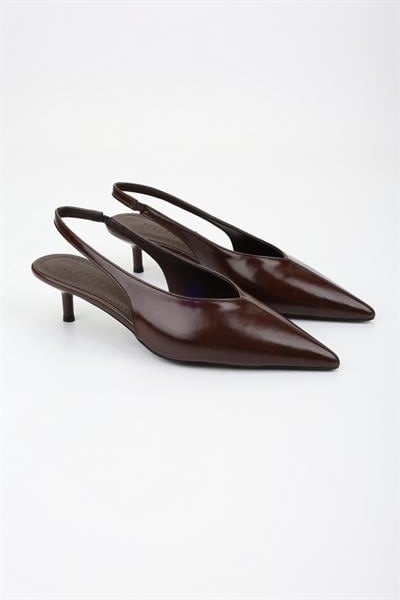 Kadın Mia Kahve Cilt Stiletto