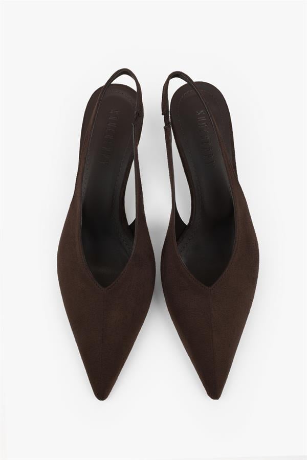 Kadın Mia Kahve Süet Stiletto