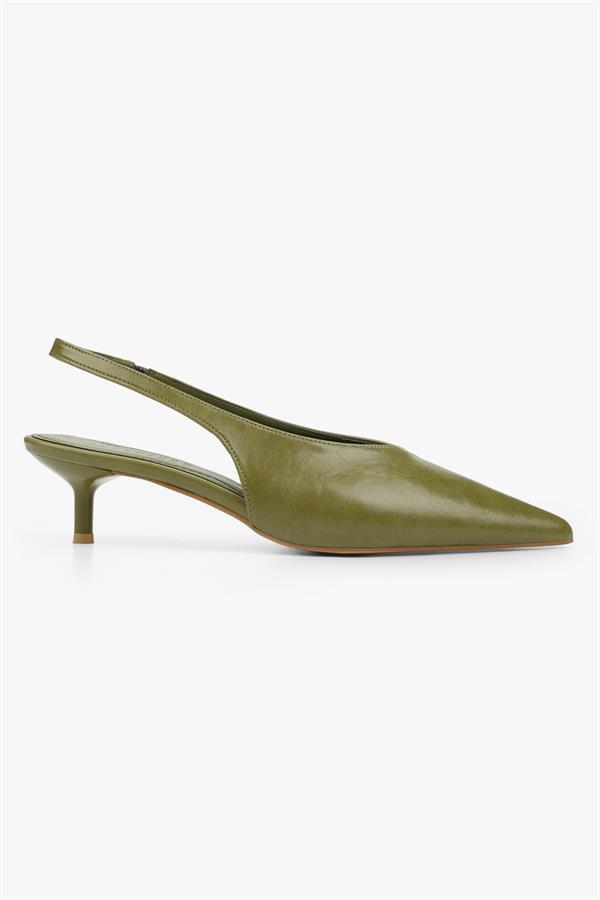 Kadın Mia Yağ Yeşili Parlak Stiletto