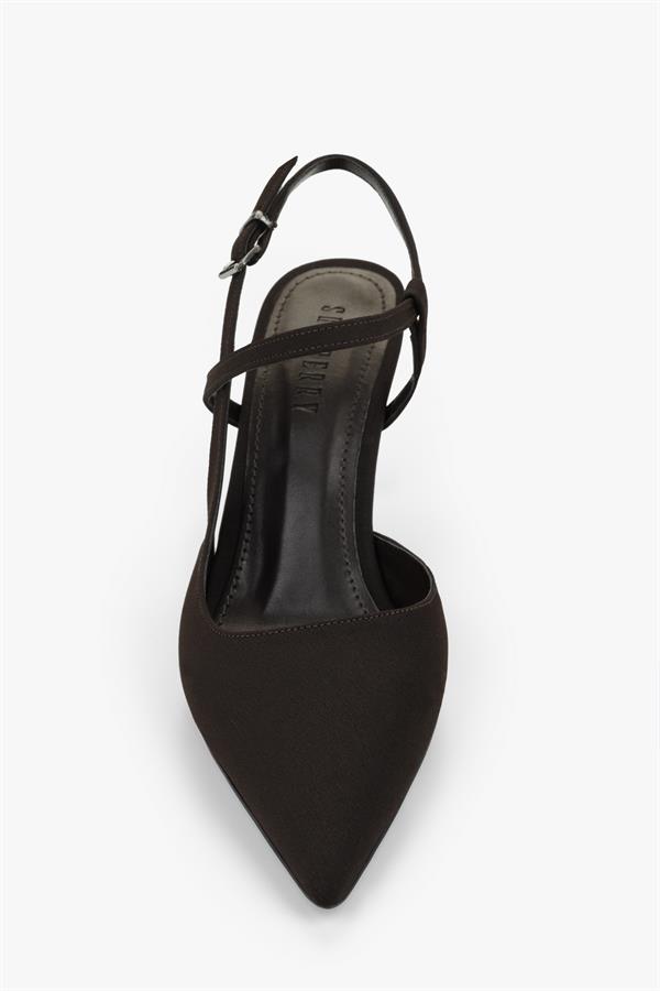 Kadın Nella Kahve Saten Stiletto