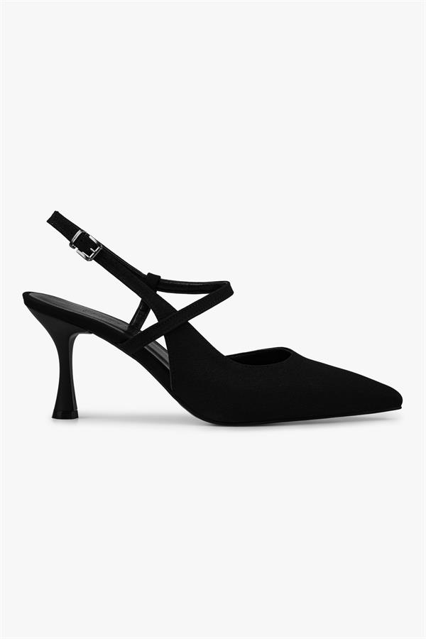 Kadın Nella Siyah Saten Stiletto