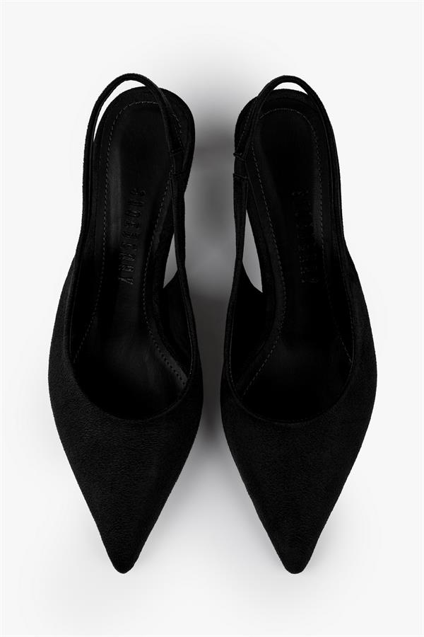 Kadın Peta Siyah Süet Stiletto