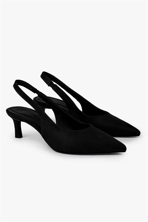 Kadın Peta Siyah Süet Stiletto