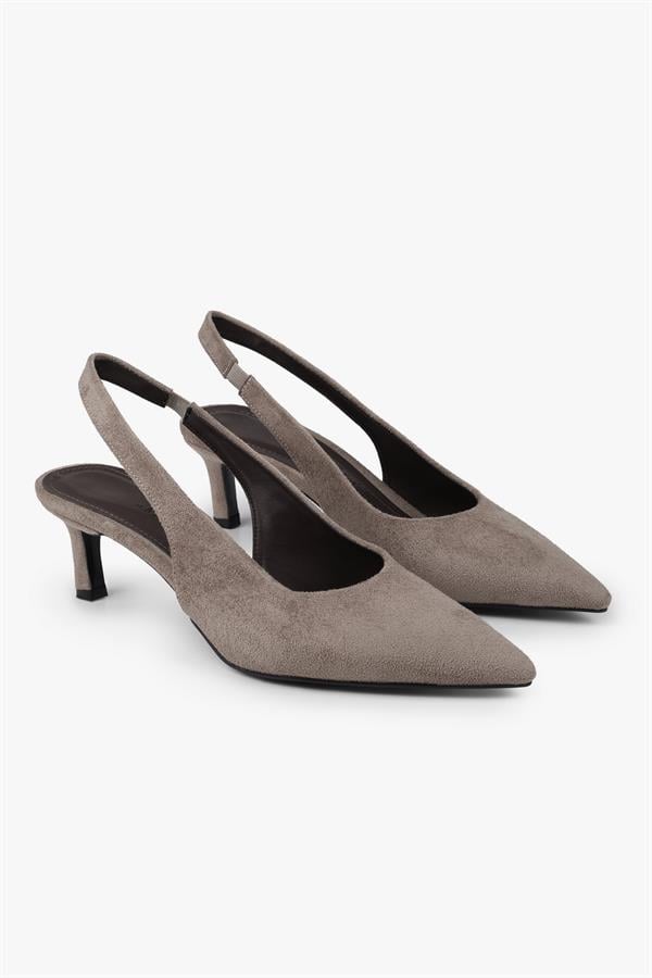 Kadın Peta Vizon Süet Stiletto