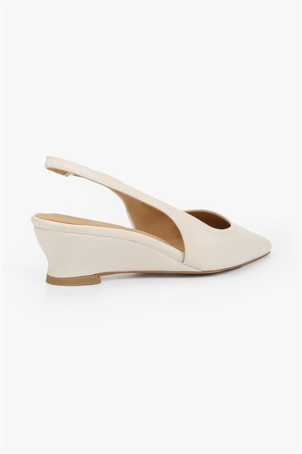 Kadın Pluto Ekru Cilt Dolgu Topuklu Stiletto
