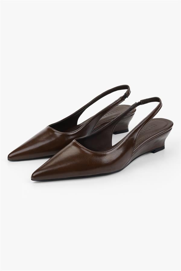 Kadın Pluto Kahve Cilt Dolgu Topuklu Stiletto