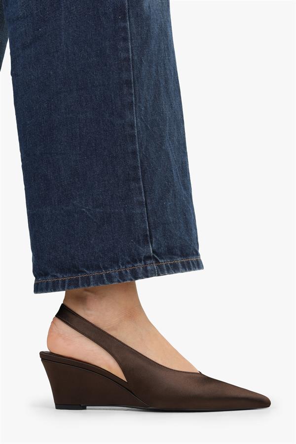 Kadın Rade Kahve Saten Stiletto