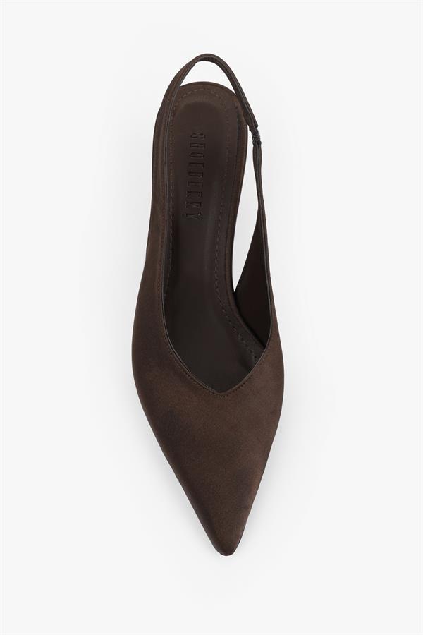 Kadın Rade Kahve Saten Stiletto