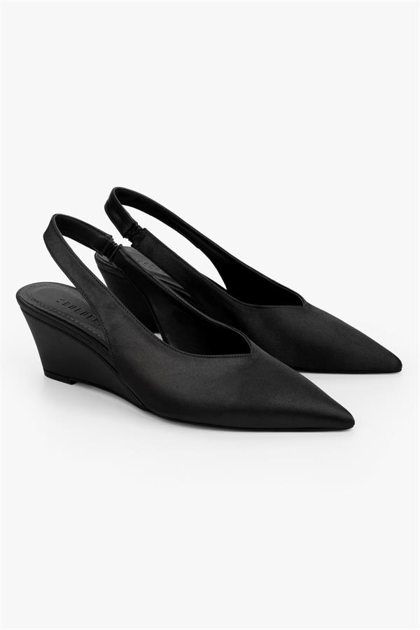 Kadın Rade Siyah Saten Stiletto