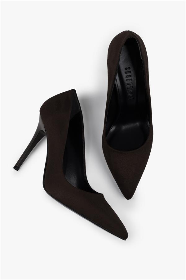Kadın Sensei Kahve Süet Stiletto