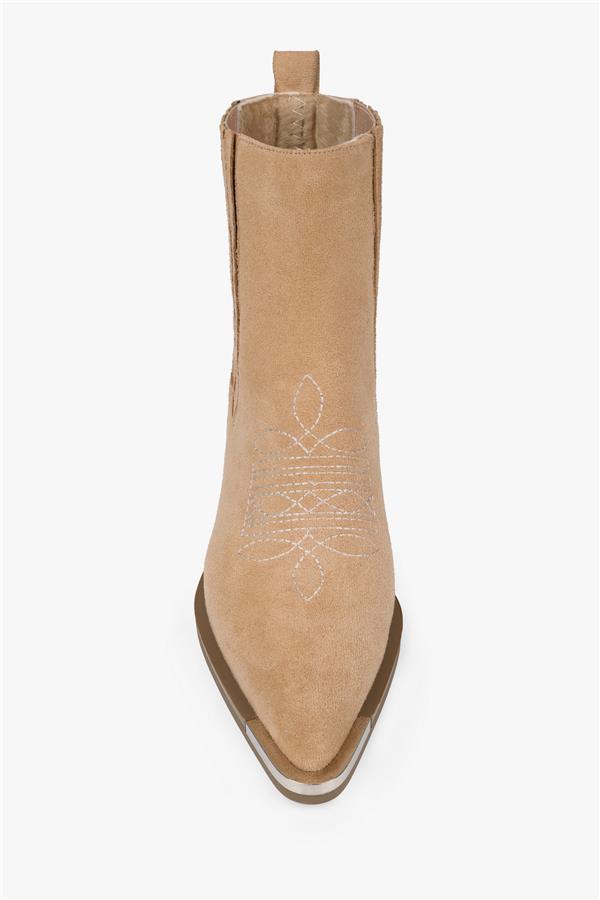 Kadın Stormi Camel Süet Kovboy Bot