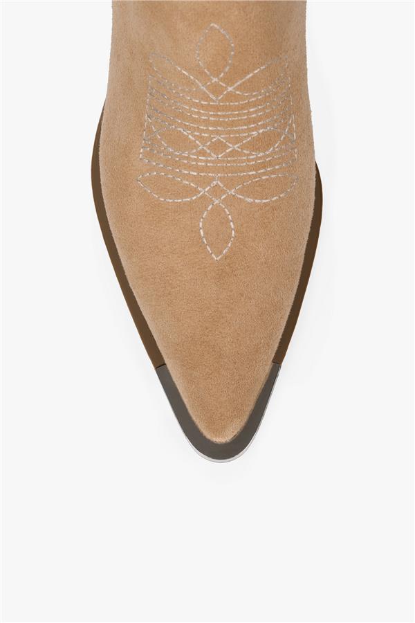 Kadın Stormi Camel Süet Kovboy Bot