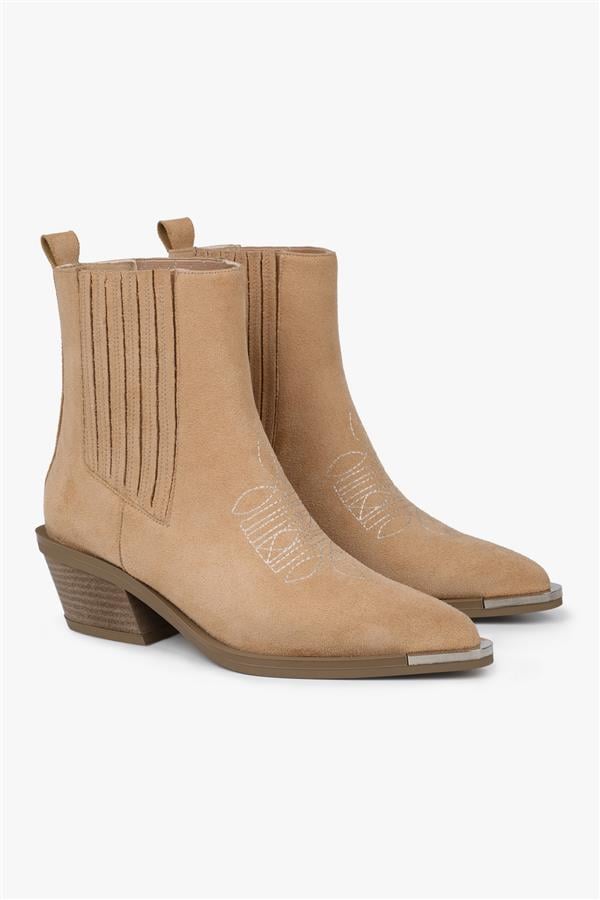 Kadın Stormi Camel Süet Kovboy Bot