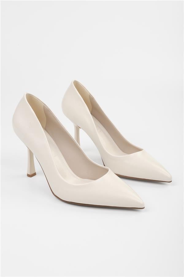 Kadın Vague Ekru Cilt Stiletto