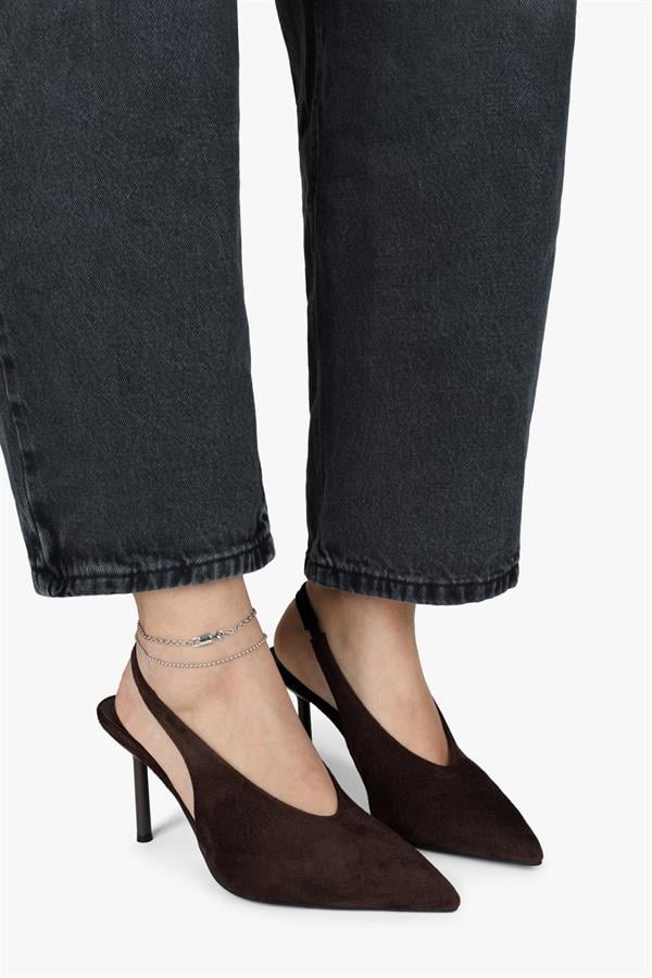 Kadın Vetra Kahve Süet Stiletto