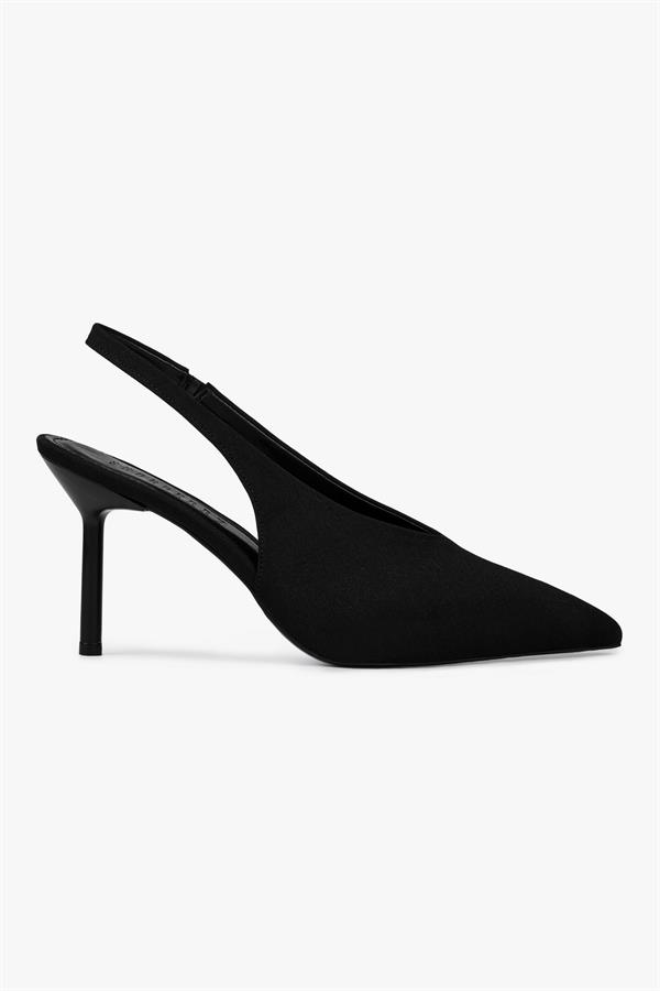 Kadın Vetra Siyah Mat Saten Stiletto