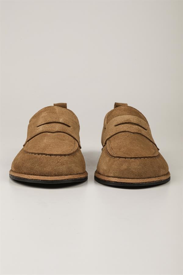 Kadın Zac Camel Hakiki Süet Deri Loafer