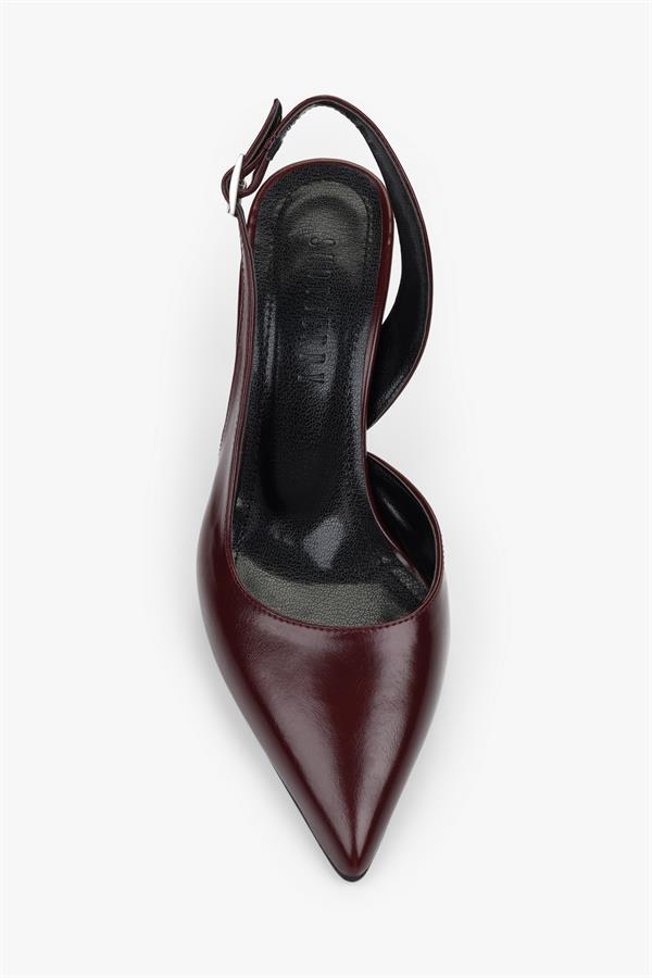 Kadın Zenvia Bordo Cilt Stiletto