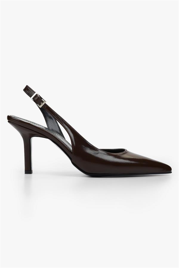 Kadın Zenvia Kahve Cilt Stiletto