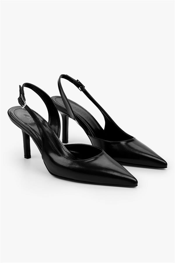Kadın Zenvia Siyah Cilt Stiletto
