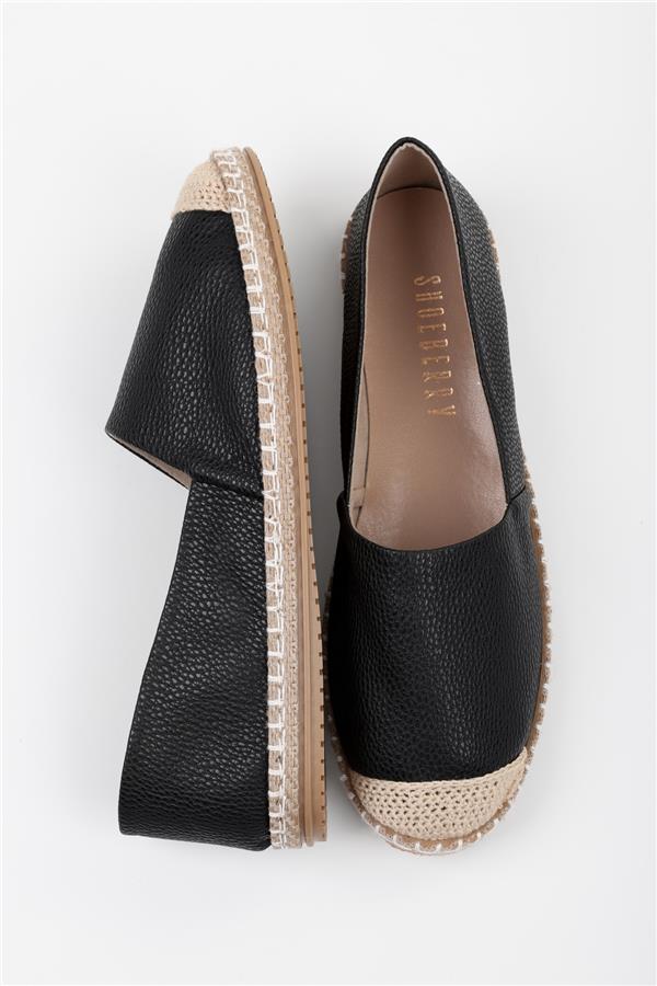 Kadın Ziles Siyah Cilt Espadril
