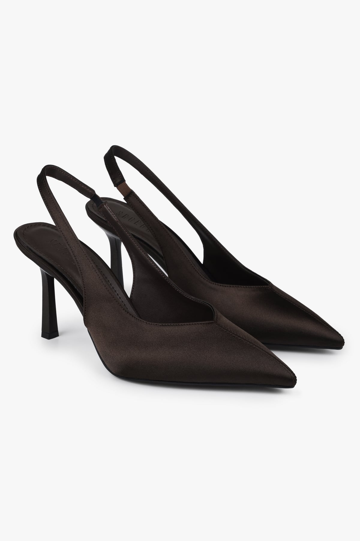 Kadın Avoria Kahve Saten Stiletto