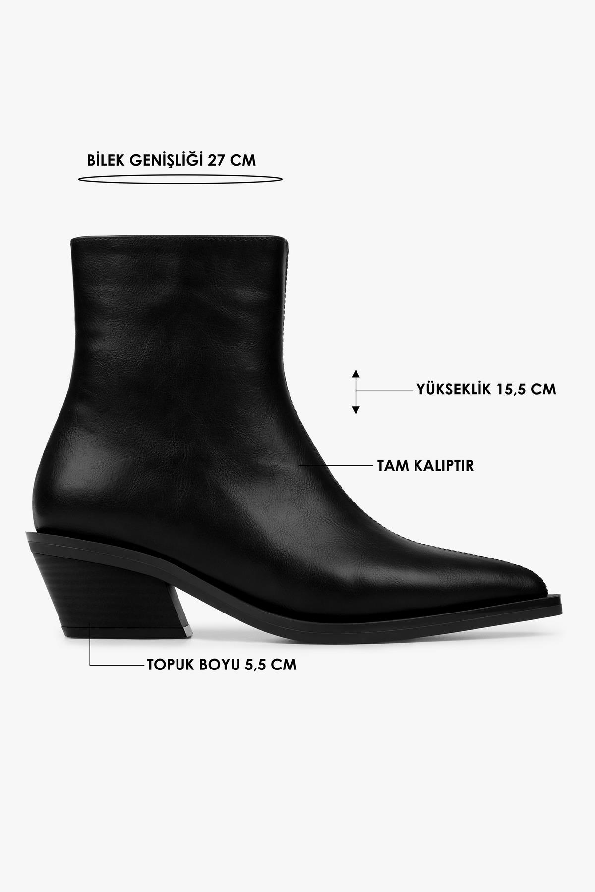 Kadın Colt Siyah Cilt Kovboy Bot · 2