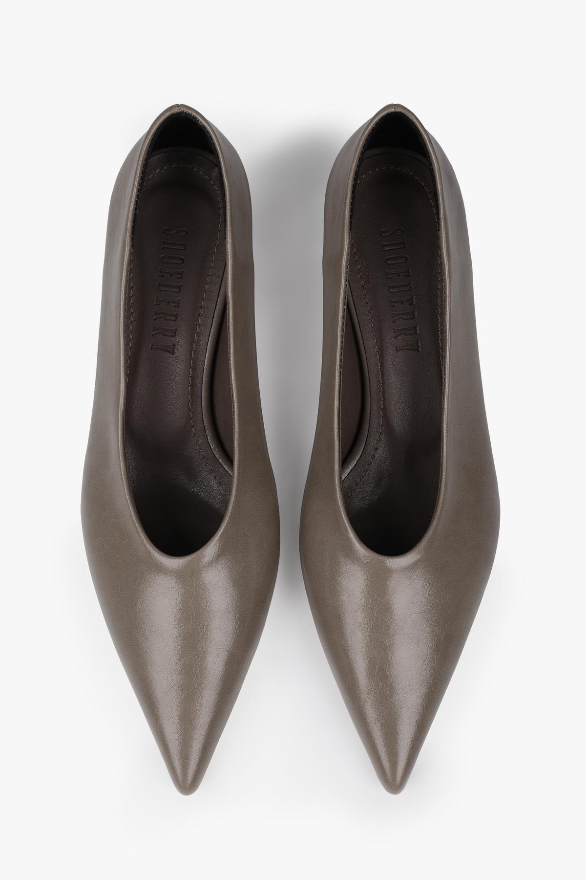 Kadın Corin Vizon Cilt Kısa Topuklu Stiletto · 4
