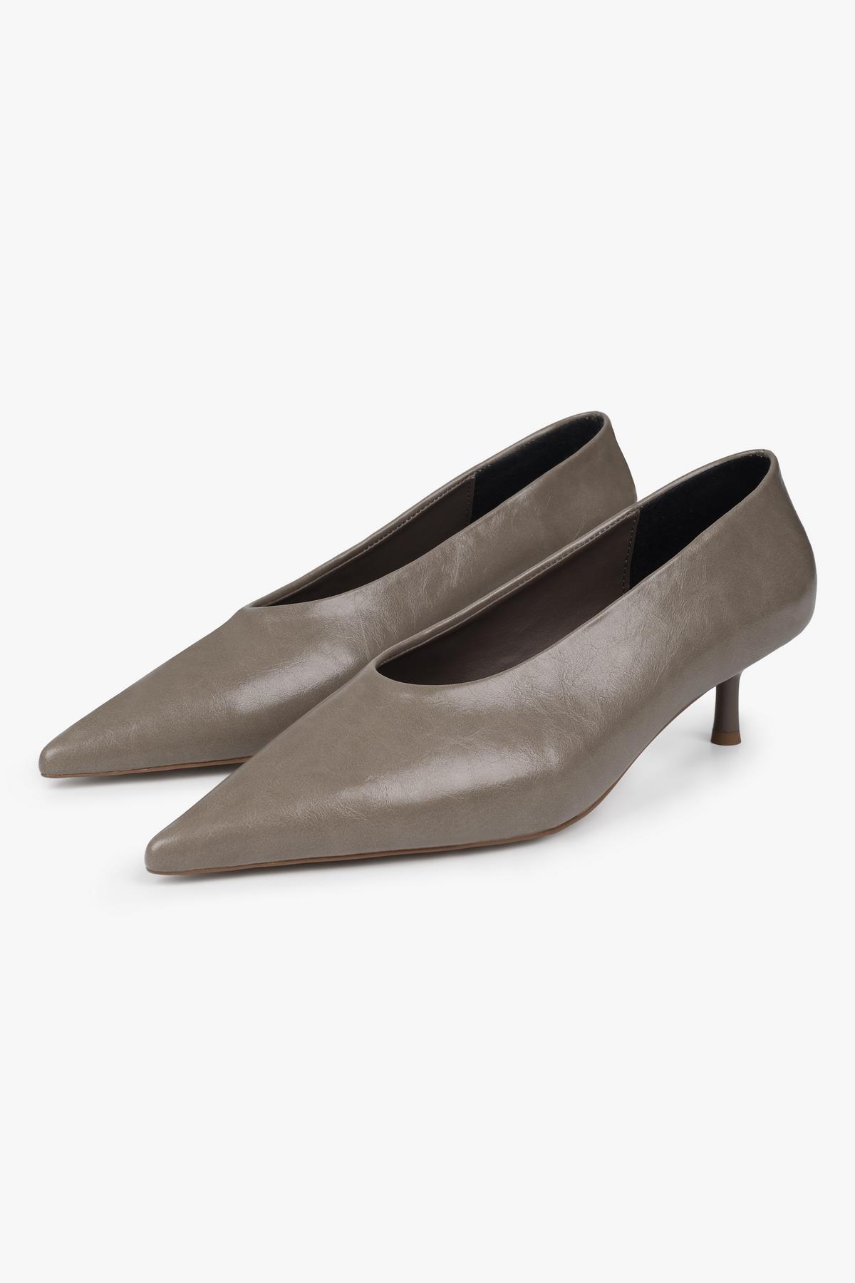 Kadın Corin Vizon Cilt Kısa Topuklu Stiletto · 6