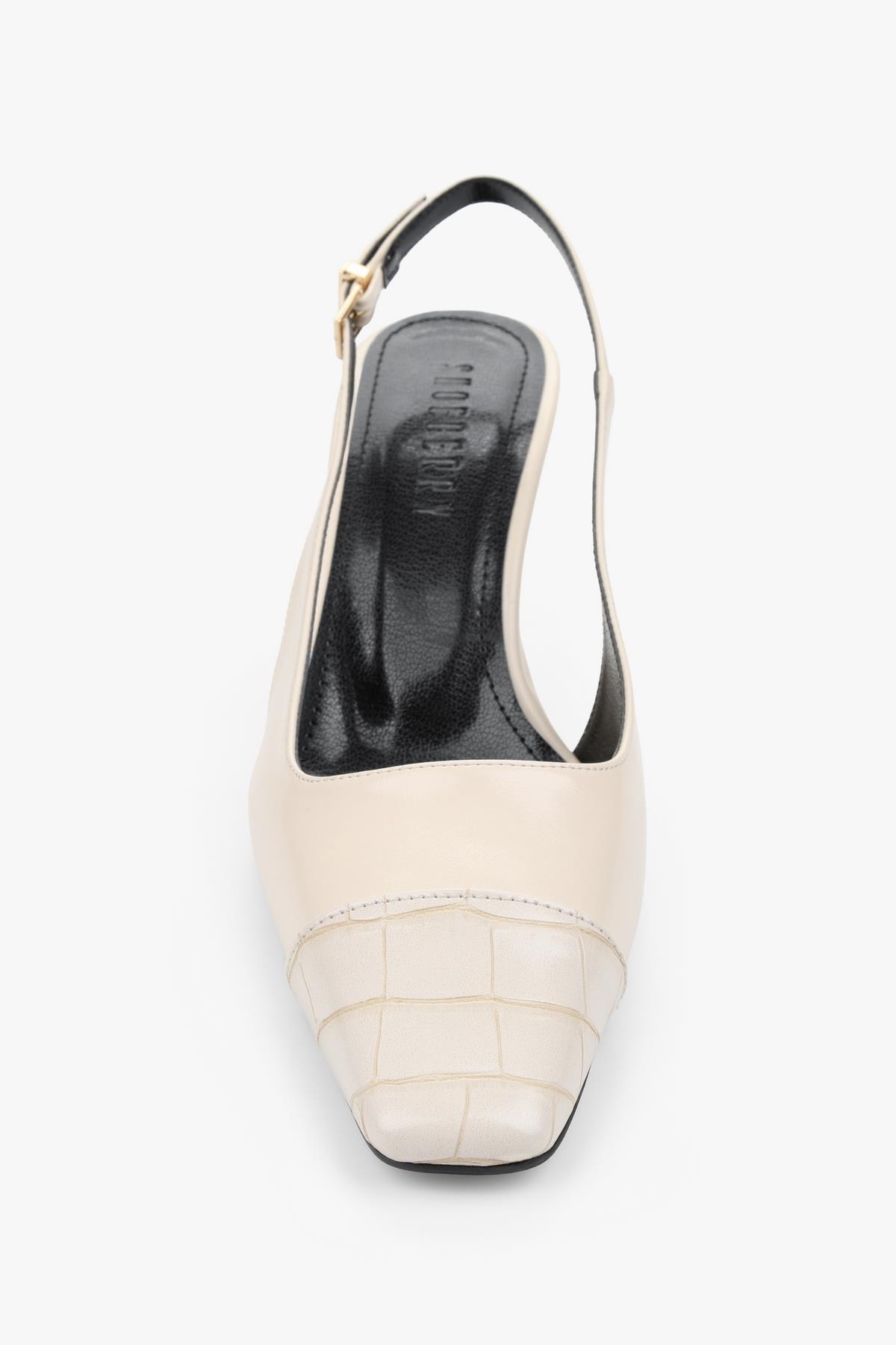 Kadın Dona Ekru Kroko Küt Burunlu Topuklu Stiletto · 4