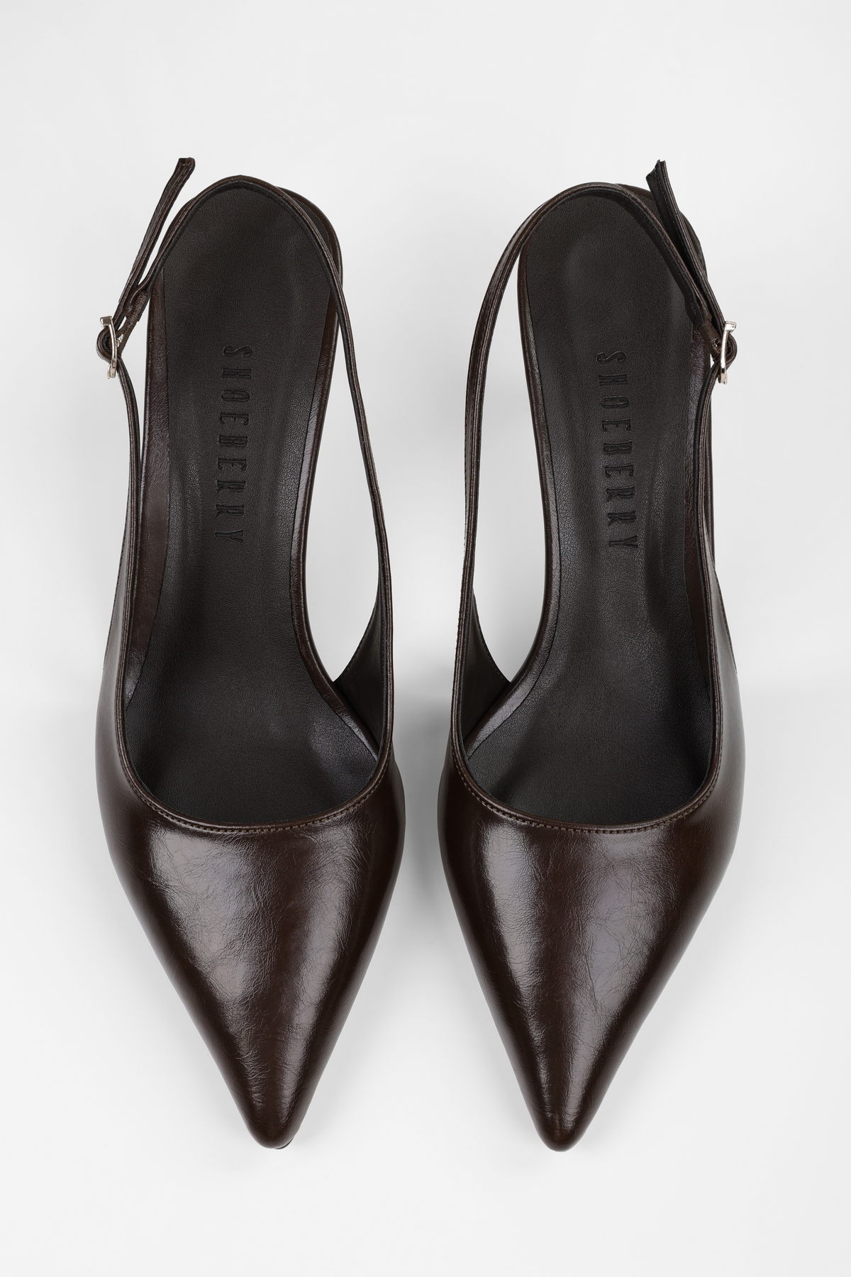Kadın Estelle Acı Kahve Cilt Stiletto · 3