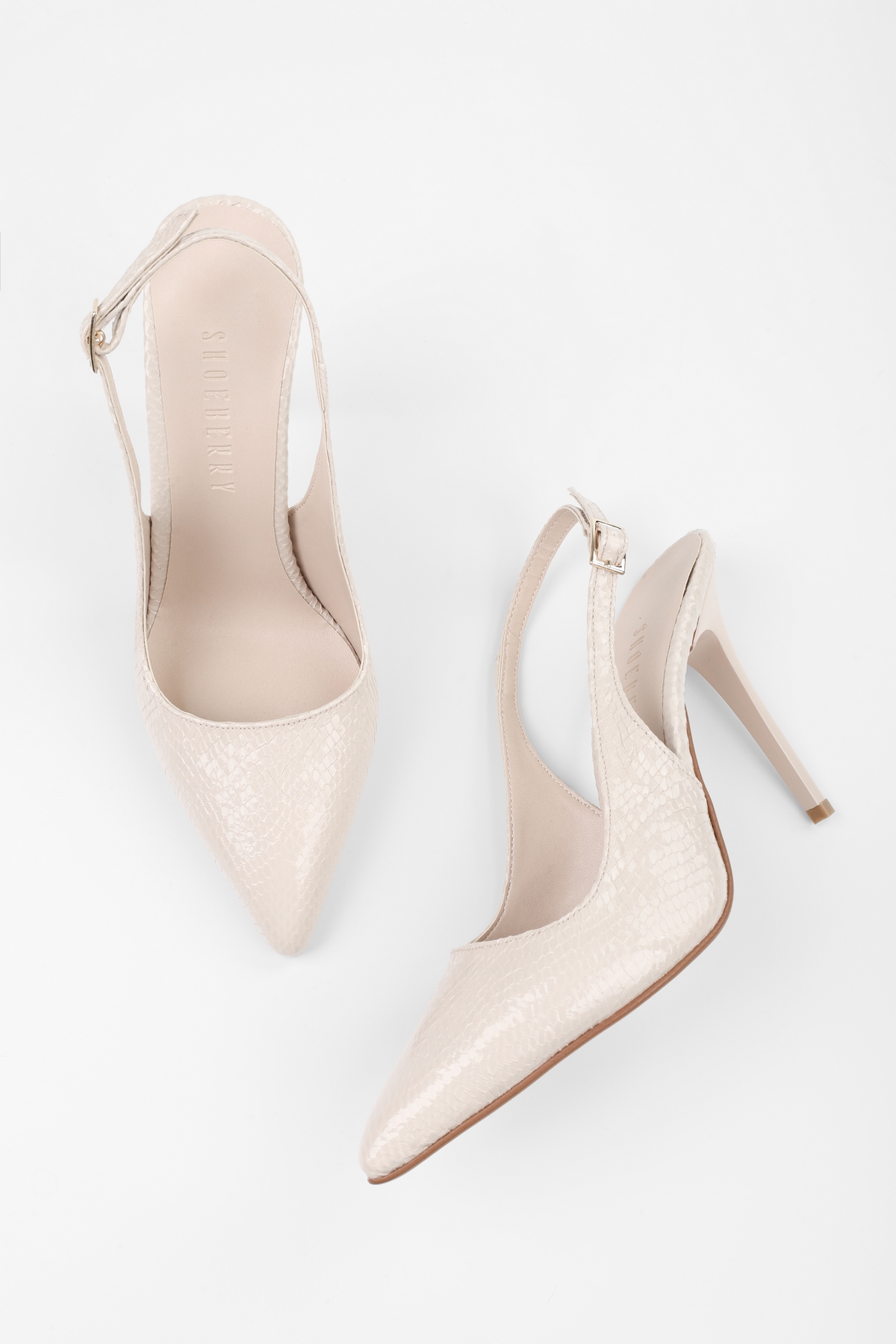 Kadın Hazel Bej Yılan Desenli Stiletto · 4