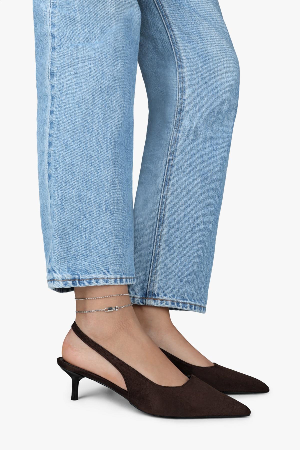 Kadın Kate Acı Kahve Süet Stiletto