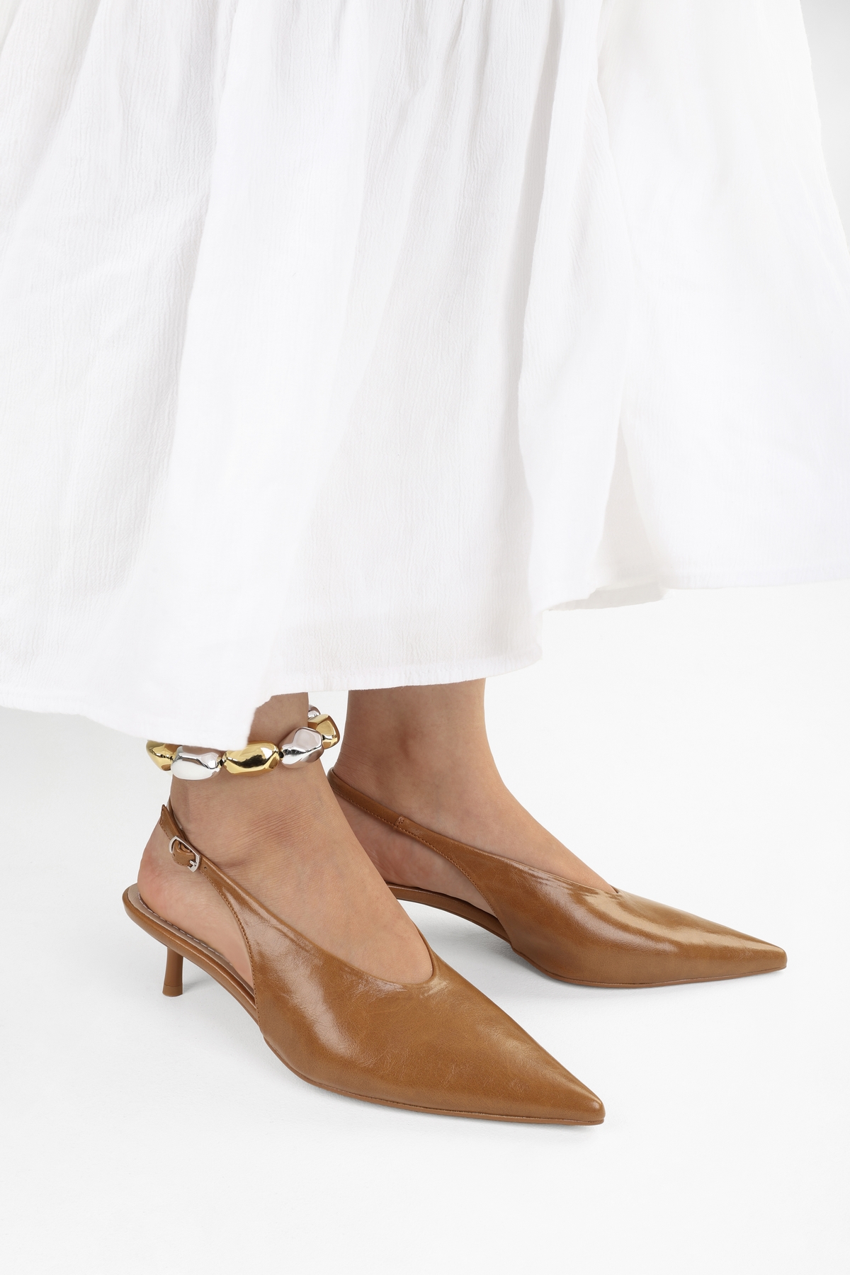 Kadın Luna Karamel Cilt Stiletto