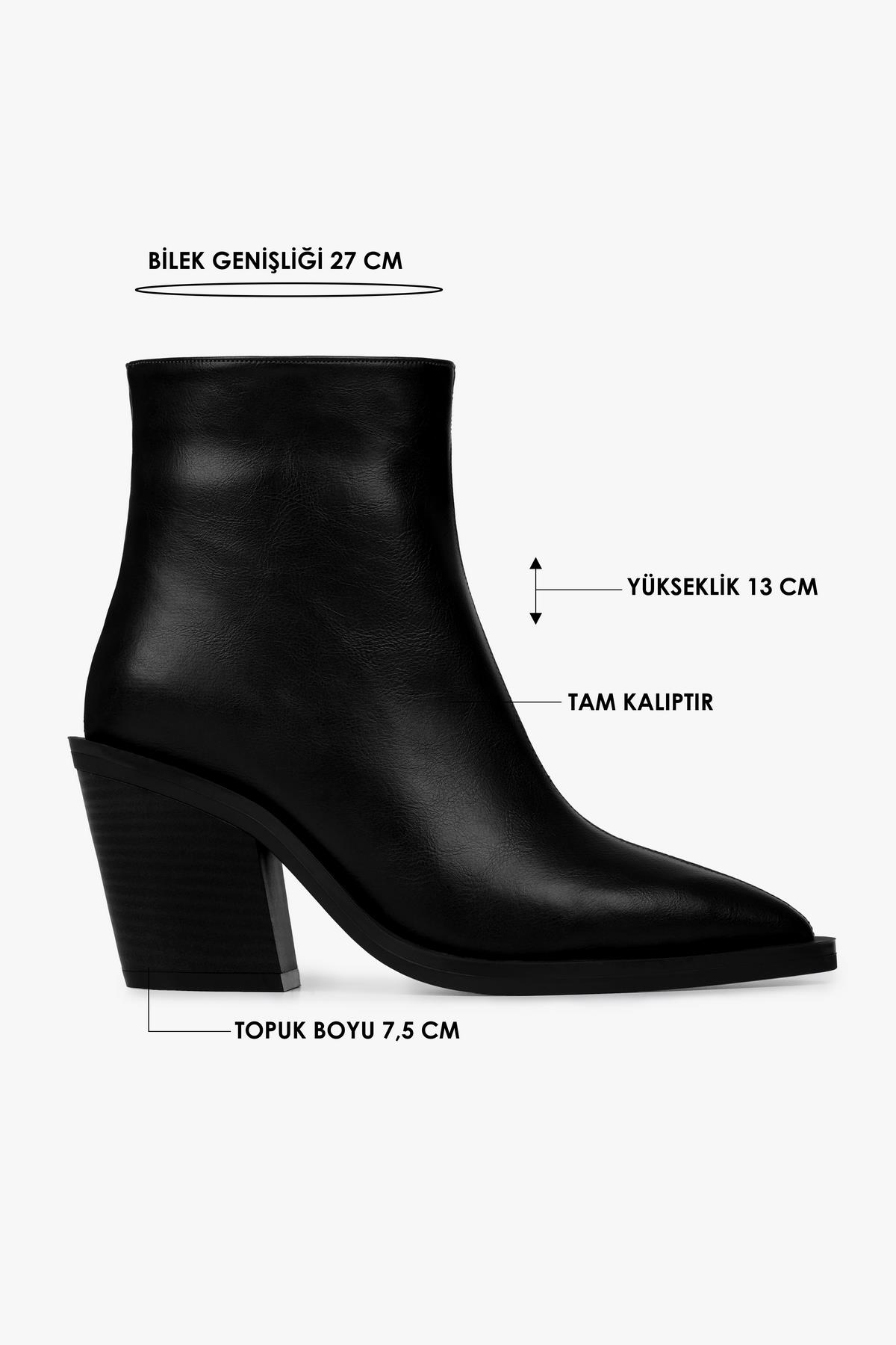 Kadın Marie Siyah Cilt Kovboy Bot · 3