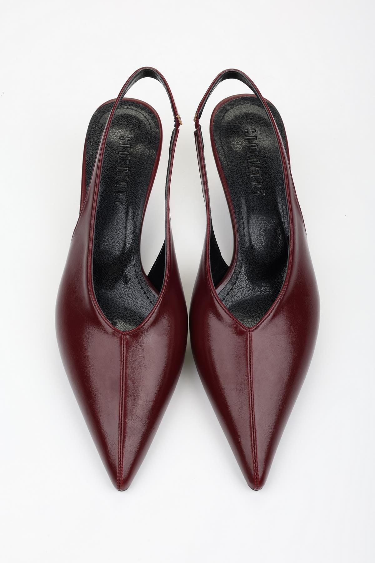 Kadın Mia Bordo Parlak Stiletto · 4