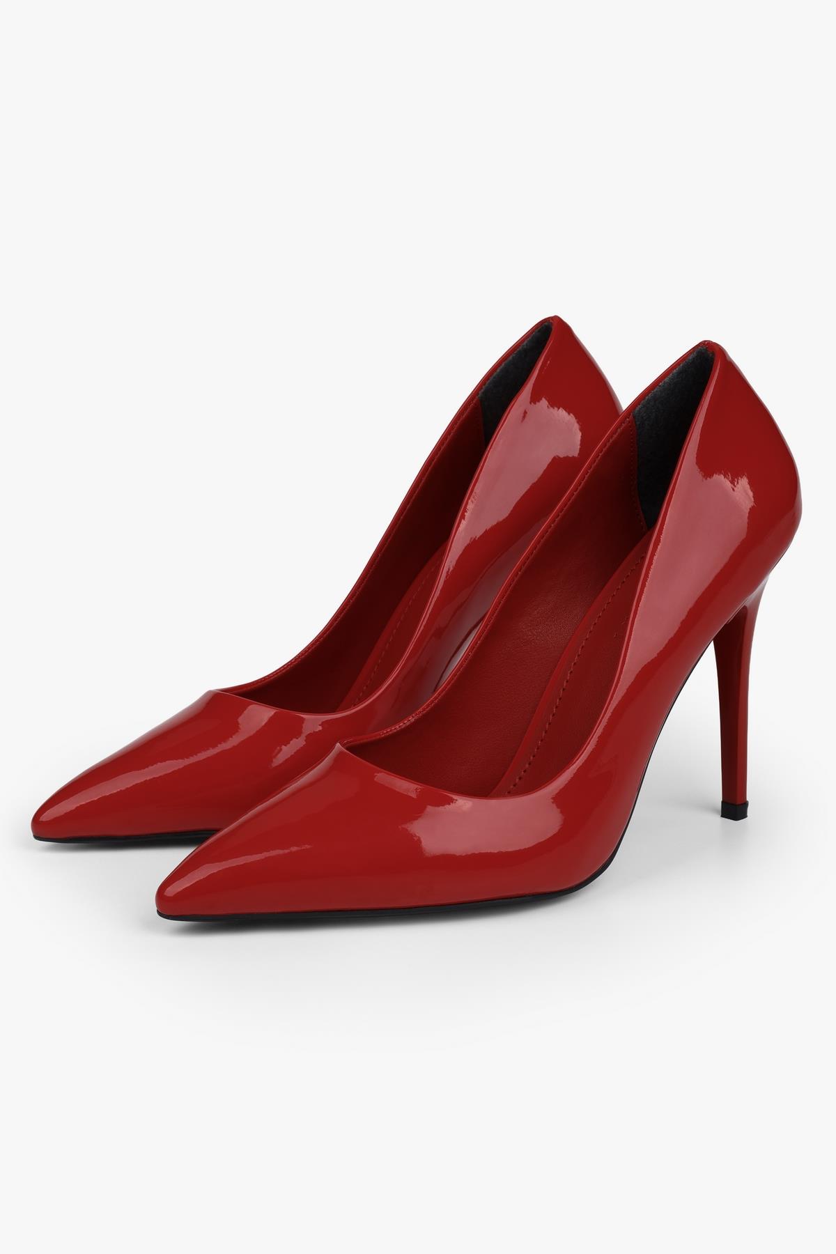 Kadın Nakou Kırmızı Rugan Stiletto · 4