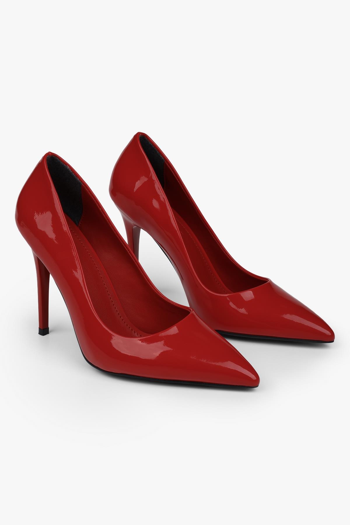 Kadın Nakou Kırmızı Rugan Stiletto · 2