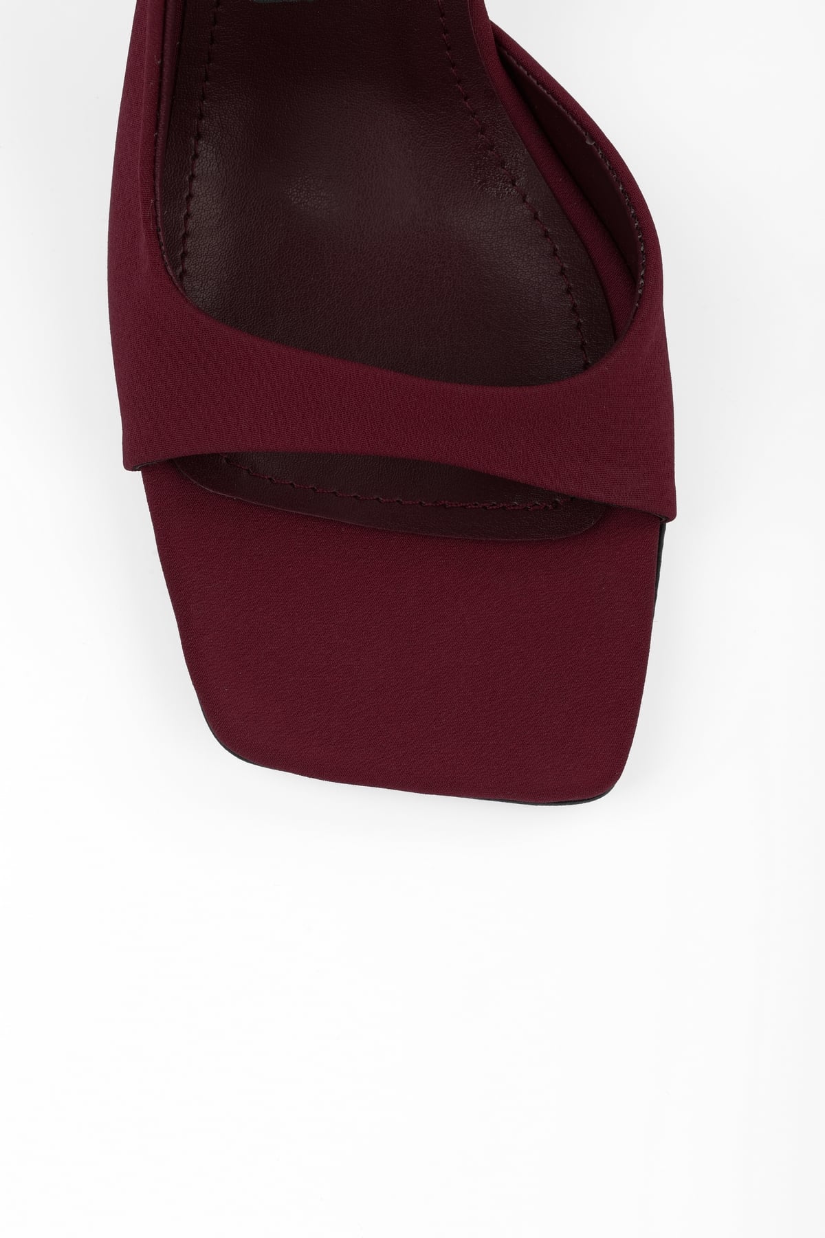 Kadın Sassy Bordo Zara Saten Topuklu Ayakkabı · 2