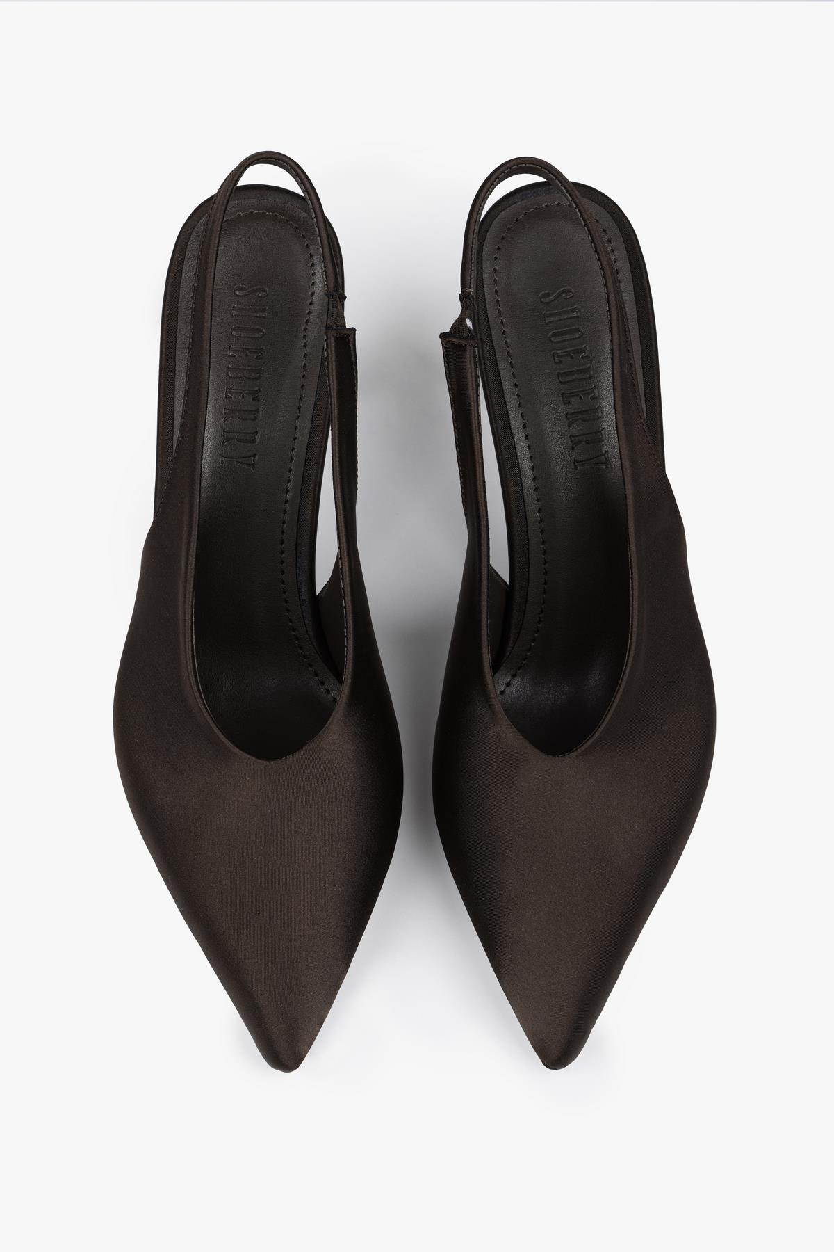 Kadın Vetra Kahve Saten Stiletto · 4