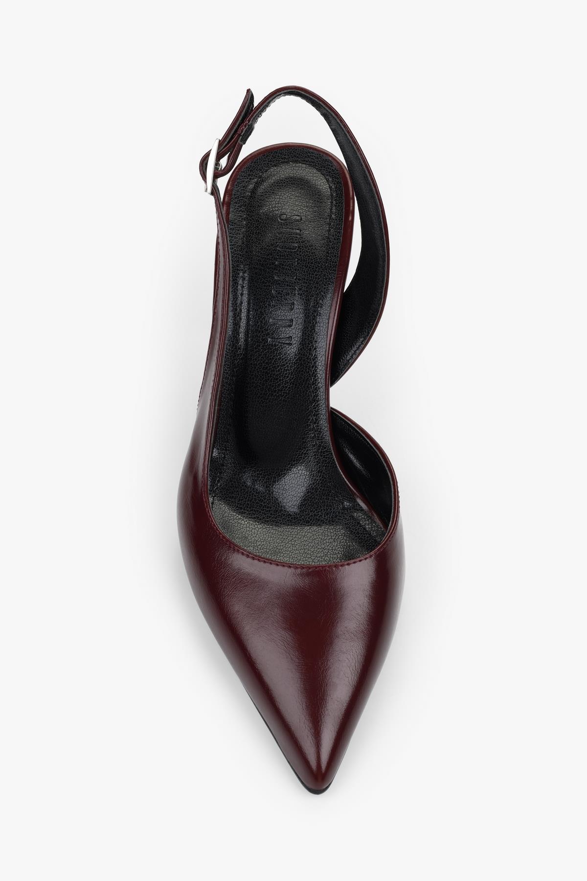 Kadın Zenvia Bordo Cilt Stiletto · 4