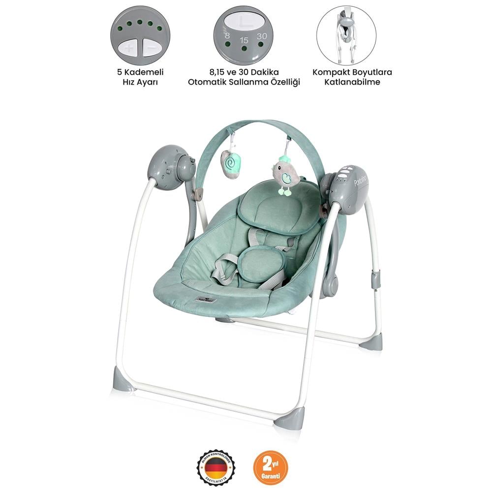 Lorelli Portofino Elektrikli Salıncak - Frosty Green Stars